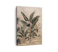 ARTTOR Tableau sur Toile Décoratif 50x70 cm Botanique Nature - 5101 | Forêt Feuille Arbre Impression sur Toile Décoration Murale Art Mural Toile Imprimée Chambre Cuisine Salon ARTTOR