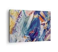 ARTTOR Tableau sur Toile Décoratif 70x50 cm Abstrait - 5113 | Couleurs Peinture Abstraction Impression sur Toile Décoration Murale Art Mural Toile Imprimée Salon Chambre Cuisine ARTTOR