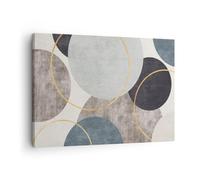 ARTTOR Tableau sur Toile Décoratif 70x50 cm Abstrait Pastel - 5986 | districts Minimalist Morceau Impression sur Toile Décoration Murale Art Mural Toile Imprimée Salon Chambre Cuisine ARTTOR