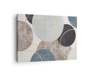 ARTTOR Tableau sur Toile Décoratif 70x50 cm Abstrait Pastel - 5986 | districts Minimalist Morceau Impression sur Toile Décoration Murale Art Mural Toile Imprimée Salon Chambre Cuisine ARTTOR