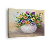 ARTTOR Tableau sur Toile Décoratif 70x50 cm Botanique Fleurs - 2915