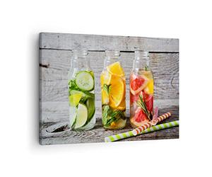 ARTTOR Tableau sur Toile Décoratif 70x50 cm Cuisine - 3155 | Glace Menthe Rafraîchissement Impression sur Toile Décoration Murale Art Mural Toile Imprimée Salon Chambre Cuisine ARTTOR