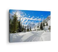 ARTTOR Tableau sur Toile Décoratif 70x50 cm Paysages Nature - 1436 | Vallée Nuages Sport Impression sur Toile Décoration Murale Art Mural Toile Imprimée Salon Chambre Cuisine ARTTOR