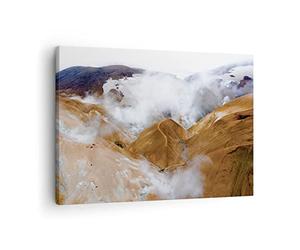 ARTTOR Tableau sur Toile Décoratif 70x50 cm Paysages Nature - 4711 | Montagnes Nuages Paysage Impression sur Toile Décoration Murale Art Mural Toile Imprimée Salon Chambre Cuisine ARTTOR