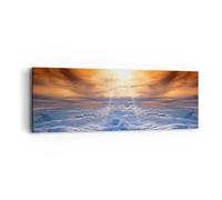 ARTTOR Tableau sur Toile Décoratif 90x30 cm Paysages Nature - 0343 | Ciel Nuages Soleil Impression sur Toile Décoration Murale Art Mural Toile Imprimée Salon Chambre Cuisine ARTTOR