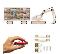 ArtTwist Vitrine pour Collection avec 80 Compartiments | Armoire Vitrine Murale 78,5cm x 40cm x 4cm pour Hot Wheels ou Matchbox | Etagere Figurine (Excavatrice)