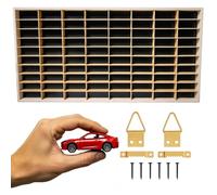 ArtTwist Vitrine pour Collection avec 80 Compartiments | Armoire Vitrine Murale 78,5cm x 40cm x 4cm pour Hot Wheels ou Matchbox | Etagere Figurine (Noir)