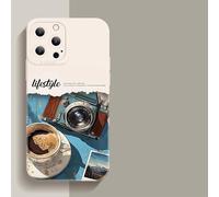 Artudatech Cameras and Coffee Phone Case Perfectly Fits TPU pour iPhone 12