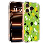Artudatech Cute Halloween Design Print Transparent Shockproof Phone Case for iPhone 16 Plus