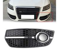 Artudatech Grille de Pare-Chocs Avant 1X Left Front Bumper Grill Fog Light Lamp Covers Trim Fit for Audi Q5 2009-2011 (No Logo)