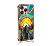 Artudatech Radiating Brilliant Light Four-Corner airbags Phone Case TPU for iPhone 16 Plus