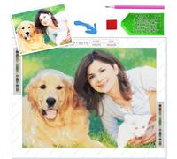 ARTULIO Diamond Painting Personnalisé Photo - 30x40 cm - Diamant Painting Personnaliser, Peinture Diamant Personnalisé