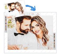 ARTULIO Diamond Painting Personnalisé Photo - 30x40 cm - Diamant Painting Personnaliser, Peinture Diamant Personnalisé
