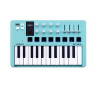 Arturia Minilab 3 Aquamarine - Contrôleur MIDI USB compact avec 16 pads RGB, 8 encodeurs, 4 curseurs, écran et connectivité MIDI USB-C & DIN 5 broches