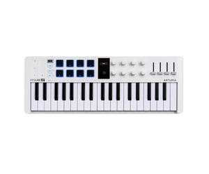 Arturia MiniLab 37 Clavier de contrôle USB MIDI 37 touches | 37 touches fines, pads, encodeurs, faders, intégration DAW, USB-C, suite logicielle, arpégiateur, mode Accord