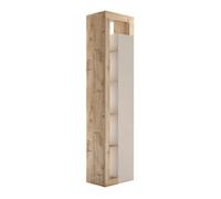 ARTURO - Colonne 1 porte beige laqué et aspect bois finition Cadiz