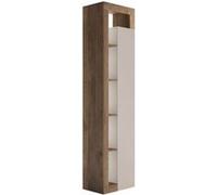 AltoBuy Arturo - Colonne 1 Porte Beige laqué et Aspect Bois Finition Mercure