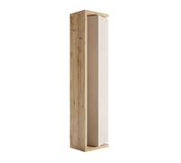 ARTURO - Colonne pivotante 1 porte 1 miroir Cachemire laqué et aspect bois finition Cadiz