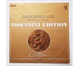 Arturo Toscanini, NBC Symphony Orchestra - Mendelssohn: Symphony No. 4 Italian, Schubert: Symphony No. 8 Unfinished [LP]