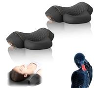 Artuvate Fisiorest The 3-In-1 Neck Massager, Fisiorest Coussin De Massage 3 En 1 Pour Le Cou, Masseur D'éPaule Avec Chaleur, Outils De Massage De La Colonne Cervicale (2 Pcs Black)