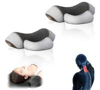 Artuvate Fisiorest The 3-In-1 Neck Massager, Fisiorest Coussin De Massage 3 En 1 Pour Le Cou, Masseur D'éPaule Avec Chaleur, Outils De Massage De La Colonne Cervicale (2 Pcs Gray)