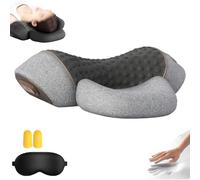 Artuvate Neck Massager, Artuvate 3-in-1 Necks Massager Pillow, Callixethera 3 in 1 Neck Massagers, Memory Foam Pillow with Heat and Traction for Home, Travel, Office (Light Grey)