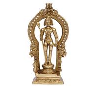 ARTVARKO Brass Lord Murugan Kartikeya Murugana Kumaraswamy Karthikeya Idole debout avec paon Swaminatha Skanda Murti Swami Ji Subrahmanya Swamy Hauteur 25,4 cm