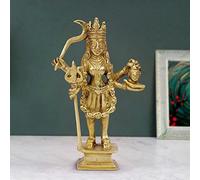 ARTVARKO Statue Maa Kali en laiton, déesse Kalika Kaali, idole religieuse, temple Puja 19,1 cm