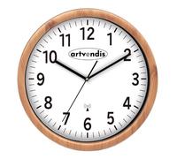 artvendis Horloge murale radio-pilotée 5576B de 30 cm, moderne, facile à lire, trotteuse et grands chiffres, convient pour bureau, cuisine, salon, chambre à coucher et entreprise