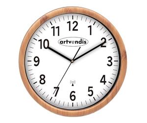 artvendis Horloge murale radio-pilotée 5576B de 30 cm, moderne, facile à lire, trotteuse et grands chiffres, convient pour bureau, cuisine, salon, chambre à coucher et entreprise