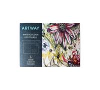 Artway Bloc Cartes Postales, 12 Feuilles, 300g/m², Coton, Papier Aquarelle | Pour Aquarelle & Gouache ; 100% Coton, Grain Fin, Repères Adresse et Timbre, Sans Acide & Collé