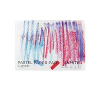 Artway Bloc de papier pastel A4 - Idéal pour les pastels doux, les pastels à l'huile, les crayons pastel, le graphite et le fusain - 48 côtés/24 feuilles de papier pastel 160 g/m² - Blanc