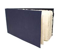 Artway Indigo - Carnet de Croquis en Papier de Coton - Panorama Paysage - 40 Faces/20 Pages de 250gsm de Papier Chiffon 100% Coton de Texture Moyenne - 100% Fait à la Main