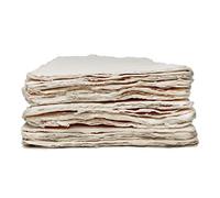 Artway Indigo - Papier Chiffon de Coton A5-100% Coton/Fabriqué à la Main - 500gsm Texture Moyenne - A5 (25 Feuilles)