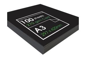 Artway - Papier cartonné recyclé - 270 g/m² - noir - A1/A2/A3/A4 - A3 - 100 feuilles