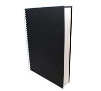Artway Studio - Carnet de Croquis A3 à Reliure Spirale - Portrait - 96 côtés/48 Pages de Papier Cartouche 170gsm - Carnet de Croquis cartonné Noir