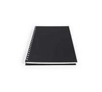 Artway Studio - Carnet de croquis A4 à spirales - Format portrait - 60 côtés/30 pages de papier multimédia 240 g/m² - Carnet de croquis noir à couverture rigide, blanc
