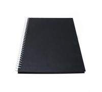 Artway Studio - Carnet de Croquis de la Carte Noire A3 à Reliure Spirale - Portrait - 60 côtés/30 Pages de Carte Noire Recyclée 270gsm - Carnet de Croquis Cartonné Noir