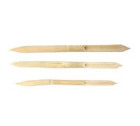 Artway - Lot de 3 calames en bambou - avec deux bouts - tailles 15,5/16,5/19,5 cm - 1 x lot de 3 plumes