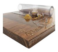 Artwelt Nappe de Protection de Table Transparente 2.0mm Film Doux en Cristal Clair Lavable Étanche du Film de Table Toile Cirée Rectangulaire |Qualité Supérieure Made in Germany| (140cm X 90cm)