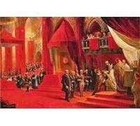 ARTXLXXBN Art Mural Toile Impression Toile le couronnement de l'empereur Charles Ier d'Autriche en tant que roi Charles Iv de Hongrie par Felix Schwormstadt Pour la Décoration du Salon 60x90cm