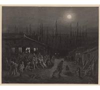 ARTXLXXBN Célèbre Affiches Imprimées Portrait Tableaux Docklands de Londres par Gustave Dore Art Mural Classique Pour les Décorations pour la Maison 60x90cm