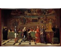 ARTXLXXBN Célèbre Affiches Imprimées Portrait Tableaux Galilée devant le Saint-Office au Vatican l'astronome a été condamné par Nicolas Robert Fleury Pour les Décorations pour la Maison 60x90cm