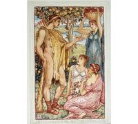 ARTXLXXBN Célèbre Affiches Imprimées Portrait Tableaux Hercule et les nymphes dans un livre merveilleux pour filles et garçons de Walter Crane Pour les Décorations pour la Maison 60x90cm