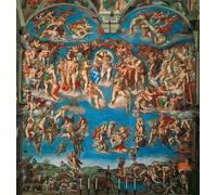 ARTXLXXBN Célèbre Affiches Imprimées Portrait Tableaux la fresque du Jugement dernier de la Chapelle Sixtine au Vatican par Buonarroti Art Mural Classique Pour les Décorations pour la Maison 60x90cm