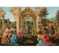 ARTXLXXBN Célèbre Affiches Imprimées Portrait Tableaux l'Adoration des Mages. par Sandro Botticelli Art Mural Classique Pour les Décorations pour la Maison 60x90cm