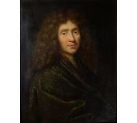 ARTXLXXBN Célèbre Affiches Imprimées Portrait Tableaux Portrait de Molière par Pierre Mignard Art Mural Classique Pour les Décorations pour la Maison 60x90cm