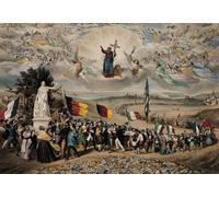 ARTXLXXBN Célèbre Affiches Imprimées Portrait Tableaux République Démocratique et Sociale Universelle par Frederic Sorrieu Art Mural Classique Pour les Décorations pour la Maison 60x90cm