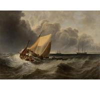 ARTXLXXBN Célèbre Affiches Imprimées Portrait Tableaux Souvenir du paysage marin de Turner par Johncarmichael Art Mural Classique Pour les Décorations pour la Maison 60x90cm