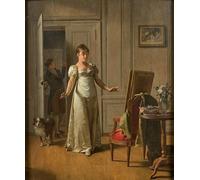 ARTXLXXBN Célèbre Affiches Imprimées Portrait Tableaux Une femme surprise par un artiste célèbre Art Mural Classique Pour les Décorations pour la Maison 60x90cm